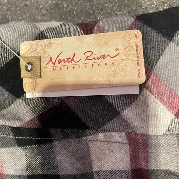 North River Outfitters Western Quilted Heather Grey Red Vest Sz M - Picture 8 of 10